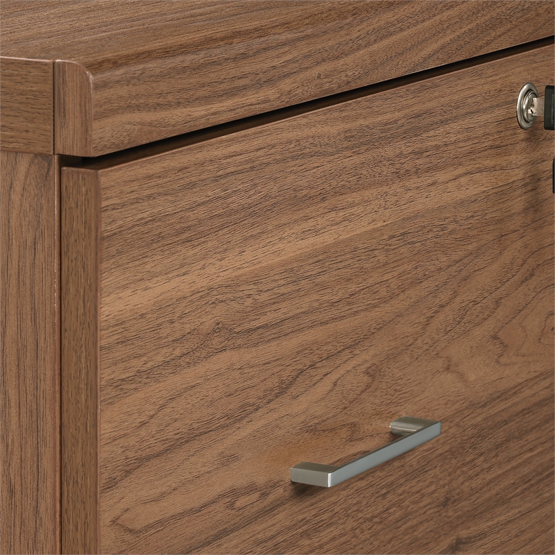 Scranton & Co 2-Drawer Locking Lateral File Cabinet in Majestic Walnut
