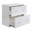 Scranton & Co 2-Drawer Locking Lateral File Cabinet in White Woodgrain