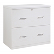 Scranton & Co 2-Drawer Locking Lateral File Cabinet in White Woodgrain