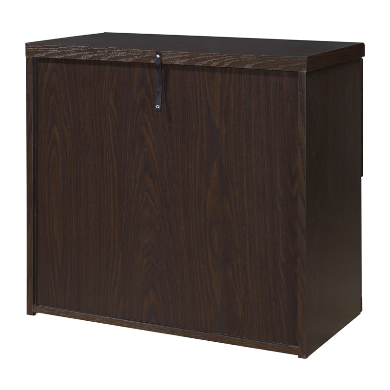 Scranton & Co 2-Drawer Locking Lateral File Cabinet in Espresso Woodgrain