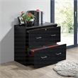 Scranton & Co 2-Drawer Locking Lateral File Cabinet in Black Woodgrain
