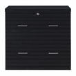 Scranton & Co 2-Drawer Locking Lateral File Cabinet in Black Woodgrain