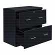 Scranton & Co 2-Drawer Locking Lateral File Cabinet in Black Woodgrain