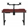 Scranton & Co Electric Gaming Desk in Red with RGB LEDs and Monitor Mount