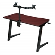 Scranton & Co Electric Gaming Desk in Red with RGB LEDs and Monitor Mount