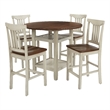 Scranton & Co 5pc Counter Height Table and Chairs in Antique White