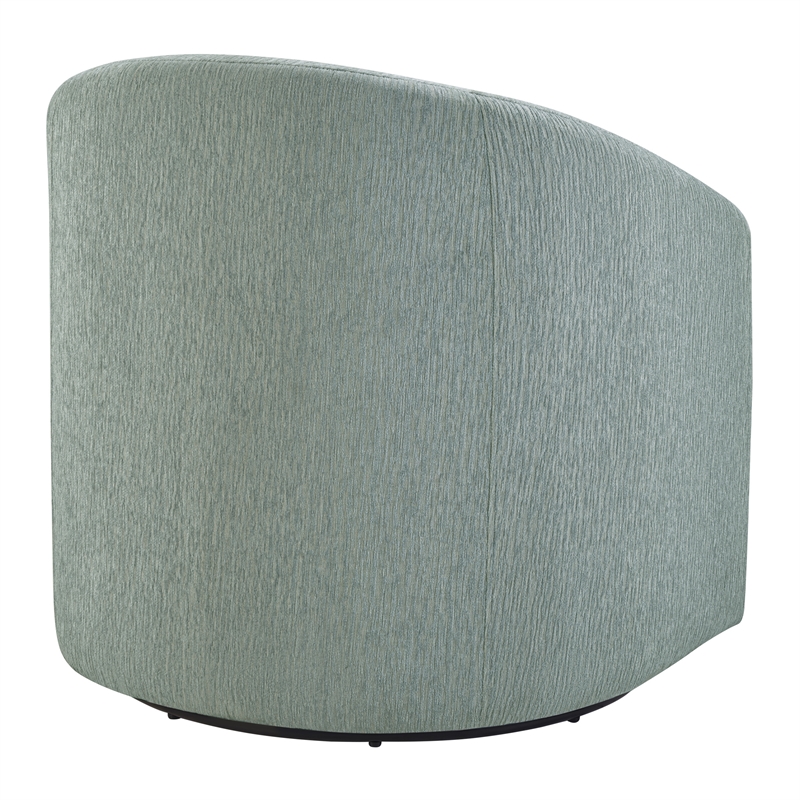 Scranton & Co Barrel Swivel Chair in Blue Mist Coastal Fabric