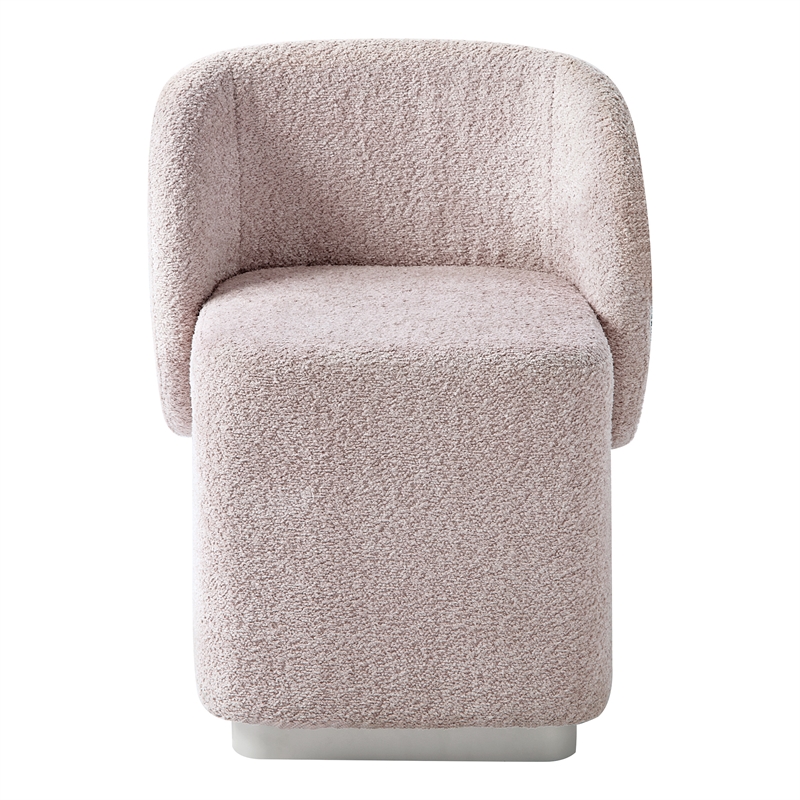 Scranton & Co Vanity Chair in Dusty Rose Fabric Fully Assembled