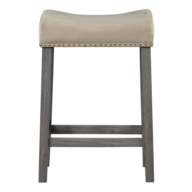 Scranton & Co 5-Piece Counter Height Dining Set in Antique Gray Woodgrain
