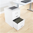Scranton & Co 2-Drawer Locking Metal File Cabinet in White Assembled