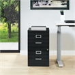 Scranton & Co 2-Drawer Locking Metal File Cabinet in Black Assembled