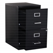 Scranton & Co 2-Drawer Locking Metal File Cabinet in Black Assembled