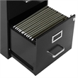 Scranton & Co 2-Drawer Locking Metal File Cabinet in Black Assembled