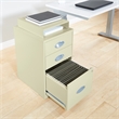 Scranton & Co 3-Drawer Locking Metal File Cabinet with Top Shelf in Tan