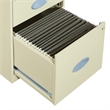 Scranton & Co 3-Drawer Locking Metal File Cabinet with Top Shelf in Tan