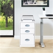 Scranton & Co 3-Drawer Locking Metal File Cabinet with Top Shelf in White