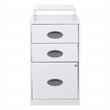 Scranton & Co 3-Drawer Locking Metal File Cabinet with Top Shelf in White