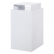 Scranton & Co 3-Drawer Locking Metal File Cabinet with Top Shelf in White