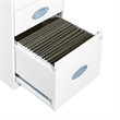 Scranton & Co 3-Drawer Locking Metal File Cabinet with Top Shelf in White