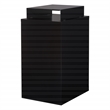 Scranton & Co 3-Drawer Locking Metal File Cabinet with Top Shelf in Black
