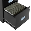 Scranton & Co 3-Drawer Locking Metal File Cabinet with Top Shelf in Black