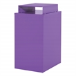 Scranton & Co 3-Drawer Locking Metal File Cabinet with Top Shelf in Purple