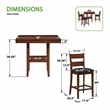 Scranton & Co 5-Piece Counter Height Dining Set in Blue Vinyl Walnut Finish