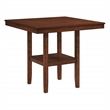 Scranton & Co 5-Piece Counter Height Dining Set in Blue Vinyl Walnut Finish