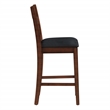 Scranton & Co 5-Piece Counter Height Dining Set in Blue Vinyl Walnut Finish