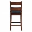 Scranton & Co 5-Piece Counter Height Dining Set in Blue Vinyl Walnut Finish