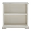 Scranton & Co 2-Shelf Engineered Wood Bookcase in Antique White Finish