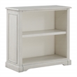 Scranton & Co 2-Shelf Engineered Wood Bookcase in Antique White Finish