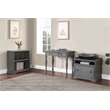 Scranton & Co 2-Shelf Engineered Wood Bookcase in Plantation Gray Finish