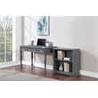 Scranton & Co 2-Shelf Engineered Wood Bookcase in Plantation Gray Finish