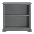 Scranton & Co 2-Shelf Engineered Wood Bookcase in Plantation Gray Finish