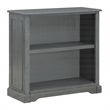 Scranton & Co 2-Shelf Engineered Wood Bookcase in Plantation Gray Finish