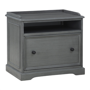 Scranton & Co Engineered Wood Printer and File Cabinet in Plantation Gray
