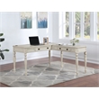 Scranton & Co L-Shape Engineered Wood Desk with Power in Antique White