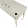 Scranton & Co L-Shape Engineered Wood Desk with Power in Antique White