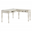 Scranton & Co L-Shape Engineered Wood Desk with Power in Antique White