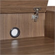 Scranton & Co Record Player Stand with Album Storage in Walnut Wood Finish
