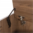 Scranton & Co Record Player Stand with Album Storage in Walnut Wood Finish