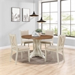 Scranton & Co 5-PC Round Farmhouse Dining Set with Antique Natural Top