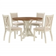 Scranton & Co 5-PC Round Farmhouse Dining Set with Antique Natural Top