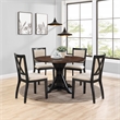 Scranton & Co 5-PC Round Farmhouse Dining Set with Natural Tobacco Top