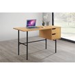 Scranton & Co Writing Desk in Natural Scandinavian Finish with Steel Frame