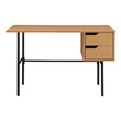 Scranton & Co Writing Desk in Natural Scandinavian Finish with Steel Frame