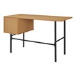 Scranton & Co Writing Desk in Natural Scandinavian Finish with Steel Frame
