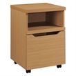 Scranton & Co Rolling File Cabinet in Natural Finish with Dual Casters