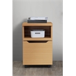 Scranton & Co Rolling File Cabinet in Natural Finish with Dual Casters